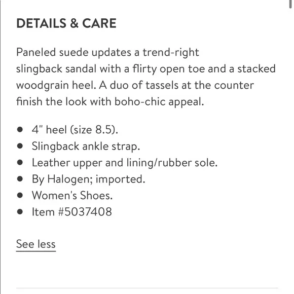 Halogen Willow suede peeptoe sandals with fringe tassels wooden block heel - Picture 9 of 9